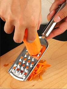 1件/2件不锈钢多功能切片机、萝卜切片机、土豆切片机、蔬菜切片机、刮刀、柠檬切片机、奶酪磨碎机、奶酪切片机、多功能不锈钢蒜切片机、姜切碎机、奶酪切片机、手动姜切片机 - 銀色 - 查看 7