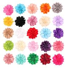 20pcs Chiffon Hair Bow Clip Flower Mini Hairpin Fine Hair Everyday Hair Accessories For Girls (Ten Colors) Claw Clips Hair Claws Hair Barrettes