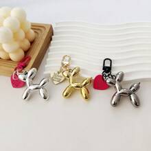 1 buc Unisex Balon Câine Breloc Aliaj În formă de Inimă Desene Animate Versatil Geantă/Chei Mașină Charm Cadou Accesorii Auto Geantă Charm Școală Drăguț Goth Y2K