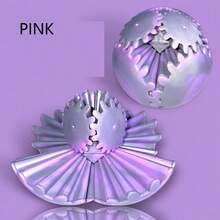 1 PC Gradient Color 3D Printed Spinning Gear Ball - Relaxing Desk Toy For Parties & Home Decor - Random Color Selection - Multicolor - View 4
