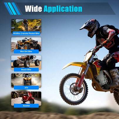 Rainaut Pull Starter Recoil Starter Assembly Replacement For 2 Stroke 49cc Pocket Bike Dirt Bike Engine Motor Kit