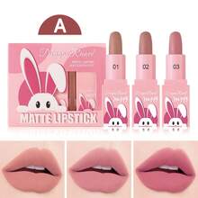 Dragon Ranee 3pcs Matte Velvety-Smooth Lipstick Gift Set, Long-Lasting Transfer-Proof Non-Drying Lipstick - DR194 - View 8