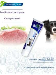 One Bottle Of Pet Toothpaste For Dogs And Cats, Fresh Breath, Tartar Cleaning For Cats And Cats, Edible Oral Care Toothpaste, Plant Extract