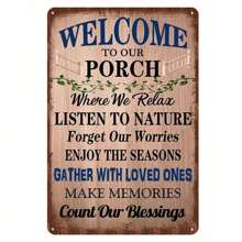 1 Piece, Fun Retro Metal Decorative Plate Metal Plaque Wall Art Decor For Cafe Garden Living Room Bathroom Home Decor ,A Good Gift