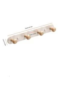 Creative Wooden Door Back Hook - Rust-Proof Thickened Carbon Steel Wall Hook, Wall-Mounted Coat Hook, Solid Wood Hanger, Hat Rack, Bathroom Hook. Kitchen Storage Rack. Suitable For Bedroom, Porch, Foyer, Foyer Storage, Wall Decoration - Adhesive-Free Hook, Room Decoration. Morlot Style Hook (Wood Style, Durable, Anti-Peeling Paint)
