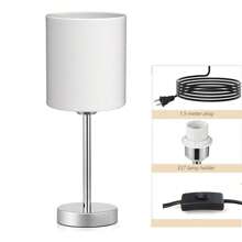 Lámpara de mesa táctil para el dormitorio - Lámpara de mesa alta de mesilla con puerto de carga USB-C USB-A blanca - Control de atenuación de 3 canales, adecuada para oficina, dormitorio, sala de estar, lectura