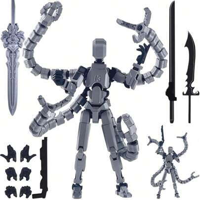 اكسسوارات شخصية لدمية الحركة الثالثة عشرة مطبوعة ثلاثي الأبعاد، حركة مفصلية متعددة للدمية ال- 13، أصدقاء لشاشة المكتب