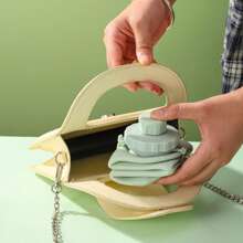 1 pieza Taza plegable de silicona creativa, botella deportiva portátil al aire libre, vaso de agua retráctil y resistente a los golpes para viajes, vaso reutilizable al por mayor