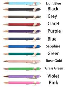 Penna personalizzata con incisione a mano - tradizionale - penna a inchiostro nero in metallo con nome, logo o messaggio inciso - regalo creativo e bello - confezione da 6/12 pezzi, decorazione per la casa, decorazioni natalizie multifunzionali, articoli per il ritorno a scuola