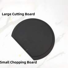 1pc Antibacterial Cutting Board, Reversible, Kitchen Meat And Veggie Separating Cutting Mat, Anti-Mold