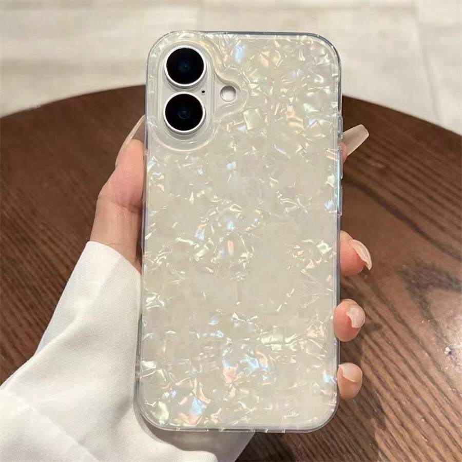 Étui de téléphone à texture de coquillage premium compatible avec l'iPhone 16 Pro Max, convient pour les iPhone Apple 15/14/13/12/11/Pro Max/Pro/Plus, coque de protection anti-chute pour téléphone