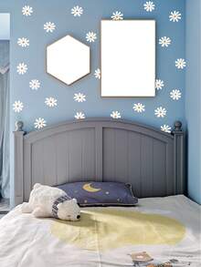 White Daisy Flower Wall Decal Floral Decoration For Nursery Kid's Room Living Room, Removable & Reusable Wall Sticker Room Decor Home Decor Wallpapers Wall Paper Wallpaper Bathroom Kitchen Stickers Wall Decor Wall Stickers - Multicolor - View 14