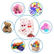 4/6/12/24pcs Cherry Print Gift Bags With Pink Bow - Cute Fruit Theme Paper Tote Bags, Perfect For Birthday, Party And Holiday Decoration, Indoor And Outdoor - Multicolor - View 9