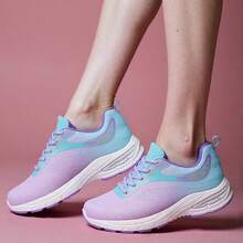 Zapatillas deportivas cómodas y ligeras, zapatillas de running de malla transpirable, zapatillas de senderismo, zapatillas de fitness para el día a día de las mujeres. - Púrpura malva - Ver 2