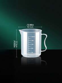 1pc Plastic Measuring Cup With Scale, Household Scale Cup, Kitchen Liquid Measuring Cup, Multi-Function Baking Cooking Measuring Cup, Kitchen Essential Tools, Kitchen Supplies, Household Supplies