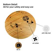 550ml Essential Oil Diffuser With Remote Control, Ultrasonic Humidifier, 7 Color LED Light & 6 Oils