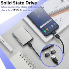 2TB Portable External Hard Drive With USB 3.1 & Type-C, High-Speed Data Transfer, Ultra-Light & Compact Design, Compatible With PC, , Chromebook - Sleek Black, Multifunctional Storage | Modern Look | Durable Construction, Portable Storage - Silver - View 3
