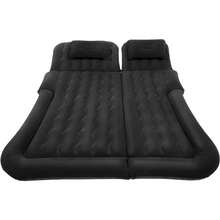 Inflatable Car Air Mattress Back Seat Bed, Inflatable SUV Truck Air Mattress With Car Air Pump 2 Pillows, Camping Travel Air Mattress Bed, Car Sleeping Mattress Bed, Black - Black - View 1