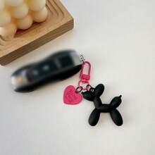 1 buc Unisex Balon Câine Breloc Aliaj În formă de Inimă Desene Animate Versatil Geantă/Chei Mașină Charm Cadou Accesorii Auto Geantă Charm Școală Drăguț Goth Y2K