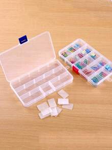 Detachable/Fixed Translucent Multi-Compartment Jewelry Organizer, Earring/Ring/Necklace Display Case, Multi-Functional Dustproof Box, Earrings, Rings, Ear Stud Box, Plastic Compartment Organizer Box For Bead, Rings, Jewelry, Screws, Handicraftstravel Essentials Vacation Summer Holiday Back To School School Stuff Bag For School Travel Bag For Women Makeup Bag For Travel - Clear - View 6