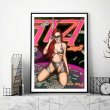 1 件可选画框斯堪的纳维亚时尚墙面艺术 Emilia Mernes Mp3 歌手高清帆布海报和印刷品家居卧室客厅装饰 - 彩色 - 查看 67