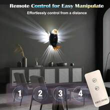 1 luminária de parede em formato de águia americana, alimentada por pilhas AAA (enviada sem pilhas), com controle remoto, adequada para parede, mesa, quarto, corredor, sala de estar, varanda, luzes com controle remoto