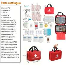 1 Set Medical Emergency First Aid Kit, Outdoor Sports Earthquake Fire Rescue Medical Bag, Portable Handbag For Basic Emergency First Aid Treatment, Suitable For Home, Travel And Camping