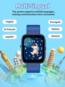 ERUN Montre connectée pour garçons/filles, écran tactile IPS de 1,54 pouces, mini caméra, lecteur de musique, montre de jeu, lampe de poche, narration, cadeau d'anniversaire, surprise de vacances, fournitures scolaires, fête des enfants