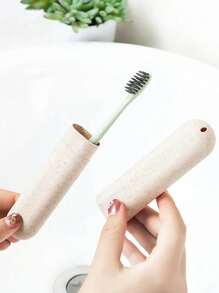 1pc Toothbrush Case Mixing Portable Tooth Brush Cover Holder Toothbrush Hygiene Care Outdoor Supplies Random Color For Travel Toothbrush Case Travel Hiking Camping Covers Protector Travel Essentials Travel Accessories Vacation Summer Holiday Back To School