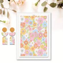 1pc Ultra-Light Water Transfer Paper With Colorful Flower Patterns – Perfect For DIY Ceramic Earrings, Jewelry & Polymer Clay Crafts, Blue & White Checkered Design, Craft Transfer Paper | Tropical Design | Intricate Designs - Multicolor - View 18