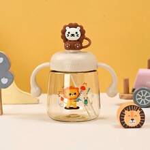 1 件婴儿训练吸管杯，适合 1-3 岁儿童，儿童吸管奶瓶 350 毫升和防漏水饮水杯带手柄 - 彩色 - 查看 11