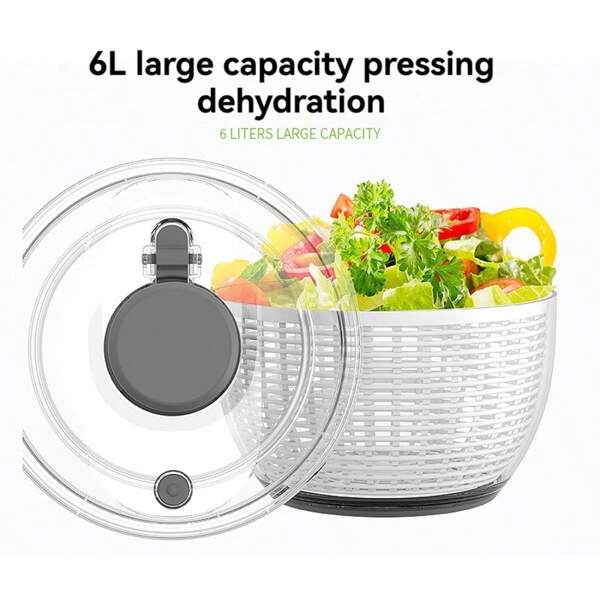 Multi-Functional Household Vegetable Dehydrator, Salad Workout Meal Fruit & Vegetable Spinner, Kitchen Draining Basket Centrifuge