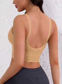 Women's Sports Leisure Thin Padded Wire-Free Supportive Sports Bra