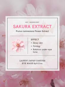 3 piezas/5 piezas/10 piezas/20 piezas/60 piezas/100 piezas Mascarillas para ojos con aroma a flor de cerezo japonesa LAIKOU, 6g, hidratante, iluminadora, antienvejecimiento, crema de ojos nutritiva, reduce las líneas finas, apta para todo tipo de piel, cuidado diario para mujeres, madres, esposas, hermanas, adolescentes, novias, cuidado de ojos, pre-maquillaje SPA - Rosa - Ver 6