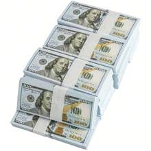1 peça de 30*15 mm, réplica de papel com valor nominal de $ 100, 100/200 peças de 11,2 cm*4,6 cm, réplica de papel com valor nominal de $ 100, 100/200 réplicas de papel com valor nominal de $ 100, pode ser usado para origami de feriados, papel para atmosfera de festa, notas falsas, buquê de papel para dinheiro de 11,2 cm*4,6 cm para o Dia dos Namorados