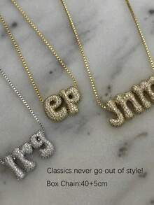 1 chiếc vòng cổ tên chữ cái đơn giản tùy chỉnh bằng đá Cubic Zirconia bong bóng 3D sang trọng, vòng cổ mặt dây chuyền chữ cái MAMA cá nhân hóa, quà tặng cho mẹ, thời trang, tối giản, giản dị, phong cách cổ điển, độc đáo, quà tặng lý tưởng cho bạn gái, mẹ, gia đình, bạn bè, con gái, kỷ niệm, ngày lễ tình nhân, ngày của mẹ, sinh nhật, tốt nghiệp, trang phục hàng ngày, đám cưới, dạ tiệc - Vàng - Xem 6