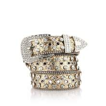 1 pièce Nouvelle mode 2025 Ceinture pour femme style étoile avec décoration de strass, boucle en alliage étincelante avec perles, ceinture polyvalente avec strass sertis pour jeans