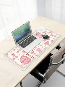 Queen Pink Bow Mouse Pad Kawaii Mouse Pad College Fashion Computer Desk Pad Is Suitable For Laptop Non-Slip Rubber Base Pad Office Accessories Decoration - Multicolor - View 8