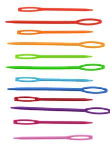 1PC/4PCS/30PCS Plastic Hand Sewing Needles, Knitting Aids, Plastic Large Eye Sweater Needles, Handmade Plastic Needles - Multicolor - View 10