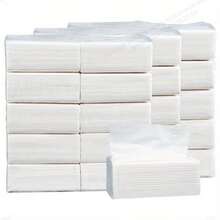 10包，每包3000张，加厚多折面巾纸/餐巾纸，耐用吸水，适用于家庭、宿舍、办公室、公司、户外清洁（尺寸略小，适合旅行或随身携带）。 - 彩色 - 查看 2