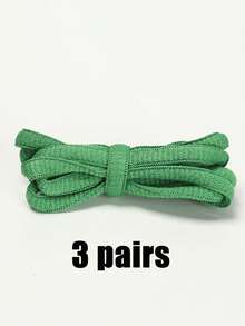 3 Pairs Semi-Circle Shoelaces, Fashionable Versatile Sneaker Shoe Laces Replacements For Sports And Running Shoes - Multicolor - View 16