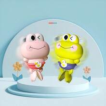 1 包可爱游泳青蛙洗澡玩具，儿童浴缸戏水玩具，男女通用发条漂浮玩具，儿童泳池玩具 - 彩色 - 查看 8