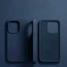 Étui de téléphone bleu en silicone, étui de téléphone mat velours antidérapant et anti-chute, compatible avec 16 Pro Max 15 14 Plus 13 12 11, coque de protection, cadeau de Noël, cadeau du Nouvel An, cadeau de Pâques, cadeau d'Halloween, pour la famille et les amis, étanche, antichoc, résistant aux rayures