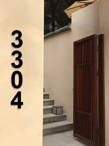 1pc Vintage Style Large Metal House Number - Durable Cast Iron Mailbox Number With Rust-Resistant Finish, Easy-To-Install Wall Mounted Design, Customizable Street Address Sign For Outdoor Decoration, Available In 0-9 Numbers
