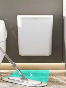 1 PIEZA Papelera colgante blanca para la cocina, papelera de basura montada en la puerta del gabinete, papelera de pared ahorradora de espacio, adecuada para cocina y baño, papelera de cocina, accesorios de cocina, papelera de dormitorio, papeleras de baño, organizador.