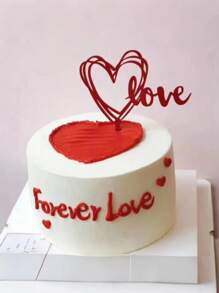 10pcs Heart-Shaped Cake Top Decoration, A Love-Themed Birthday Party Decoration For Cupcakes, Desserts And Celebration Events