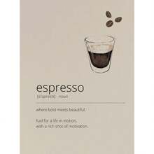 1 tấm áp phích và tranh in hình đồ uống Espresso Matcha Latte Yerba Mate, tranh in trên vải, tranh treo tường hiện đại, dùng để trang trí nhà bếp, quán cà phê, quà tặng, khung tùy chọn - Nhiều màu - Xem 9