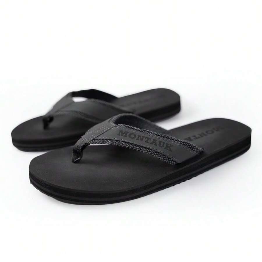 Comfortable Men's Slip-On Flip Flops -Arch Support Lightweight Non Slip, Breathable Fabric Upper, Perfect For Indoor, Outdoor, Beach Activities In Fall Spring Summer - 棕色 - 查看 1