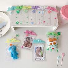 Transparent Glitter Cute Frog Penguin 3 Inch Pvc Student Girl Heart Card Holder Small Card Random Card Organizer Card Back To School - Multicolor - View 9