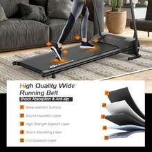 Compact Folding Treadmill For Home, Electric Walking Running Machine, Low Noise, Built-In 2 Workout Modes And 12 Programs, Wit - 1 - View 4